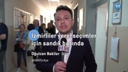 İzmirliler yerel seçim için sandık başında 