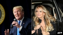 Tổng thống Donald Trump và bà Stormy Daniels.