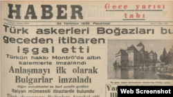 Montrö Sözleşmesi'yle İlgili Gazete Manşetleri